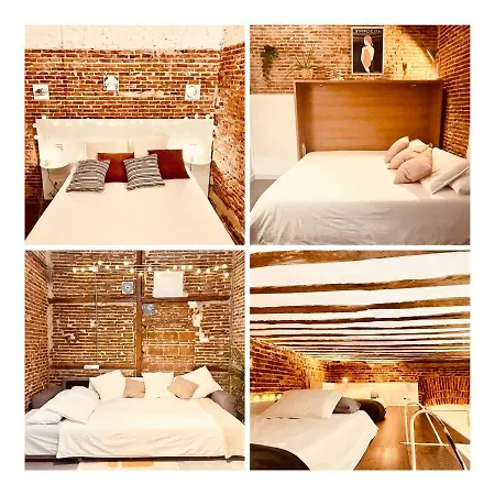 Calle Amparo100 Red Brick Loft For 8 Madrid Lavapies Buitenkant foto