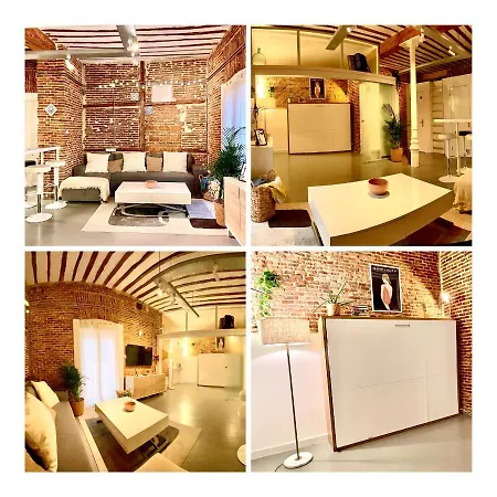 Calle Amparo100 Red Brick Loft For 8 Madrid Lavapies Buitenkant foto