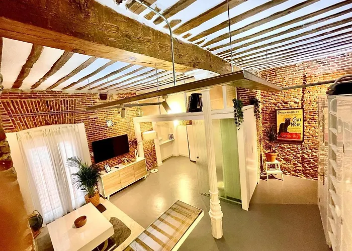 Calle Amparo100 Red Brick Loft For 8 Madrid Lavapies